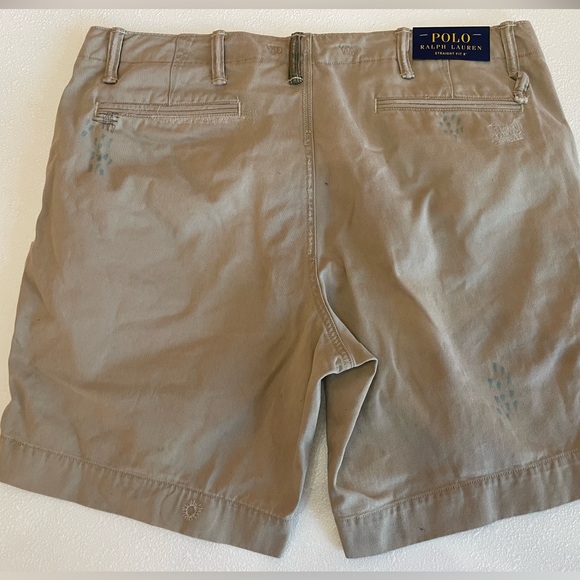 NWT POLO Ralph Lauren Distressed Chino Short - Picture 2 of 3